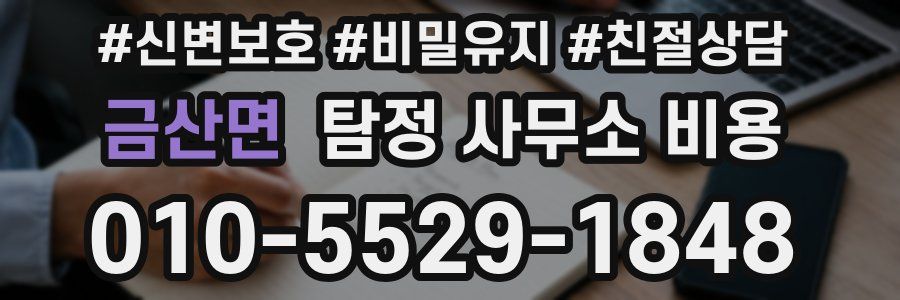금산면 탐정 사무소 비용