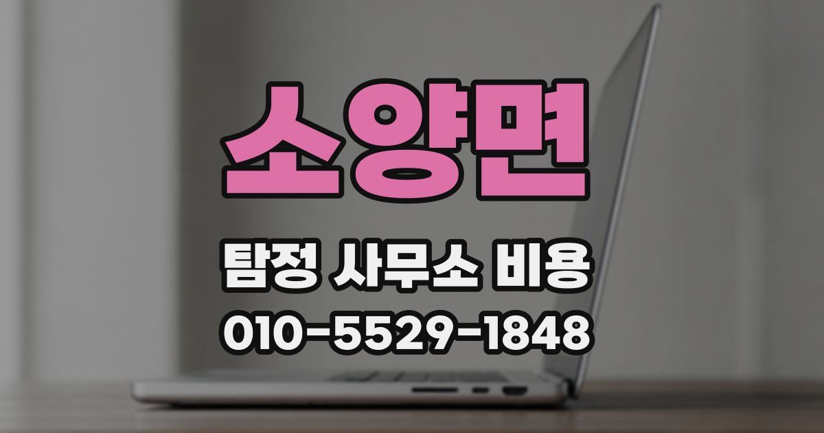 소양면 탐정 사무소 비용