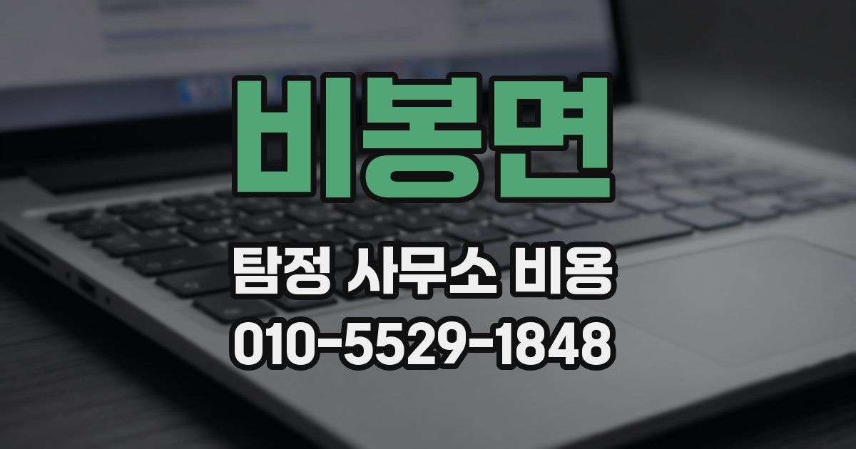 비봉면 탐정 사무소 비용