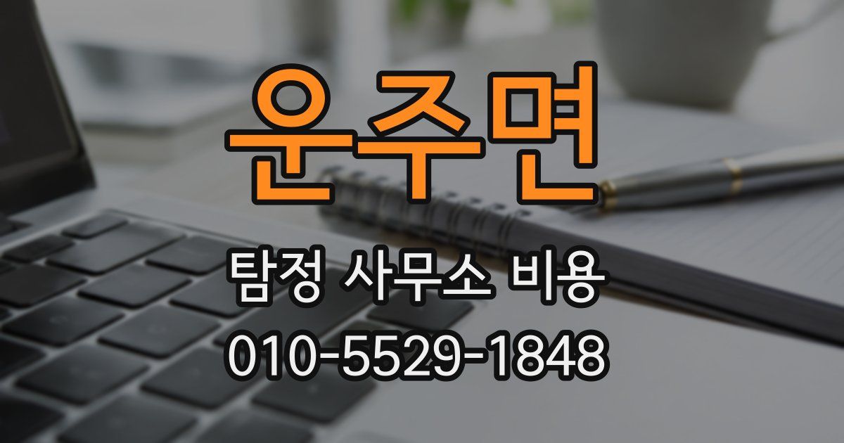 운주면 탐정 사무소 비용