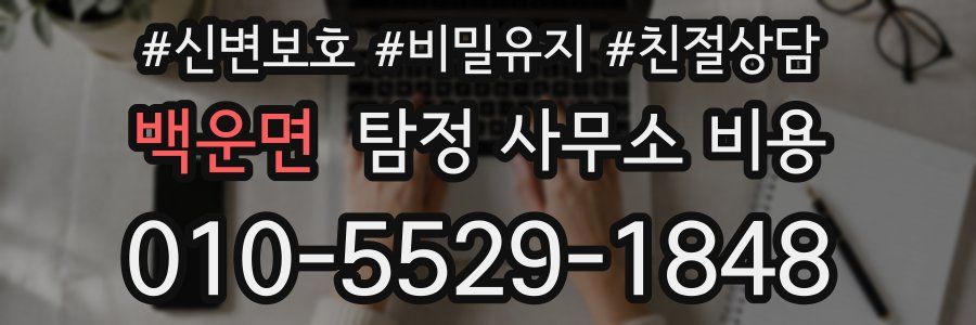 백운면 탐정 사무소 비용