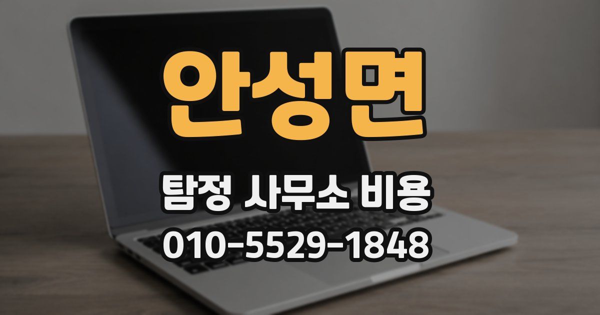 안성면 탐정 사무소 비용