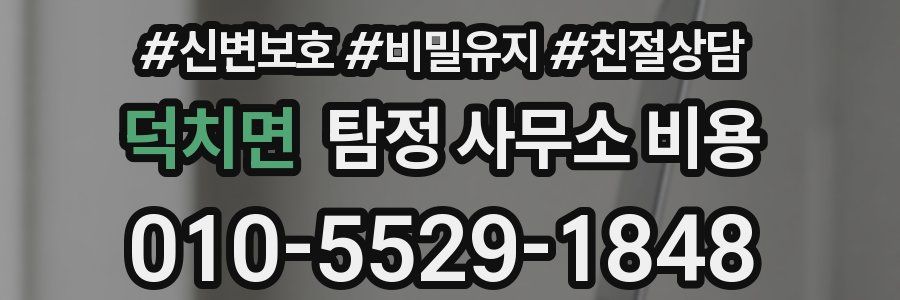 덕치면 탐정 사무소 비용