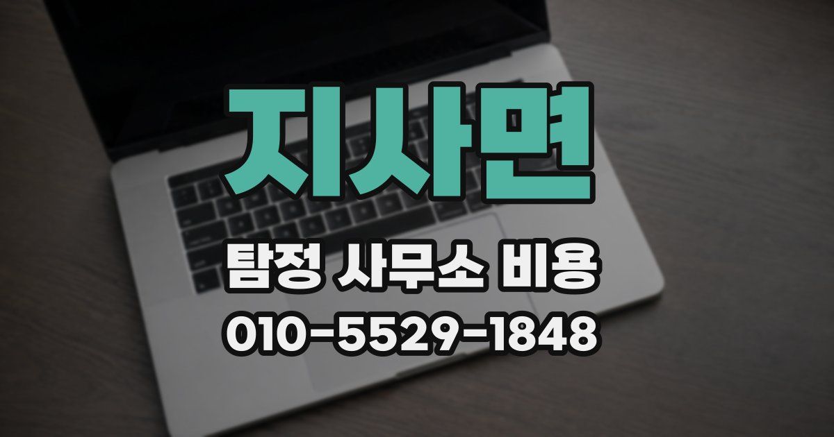 지사면 탐정 사무소 비용