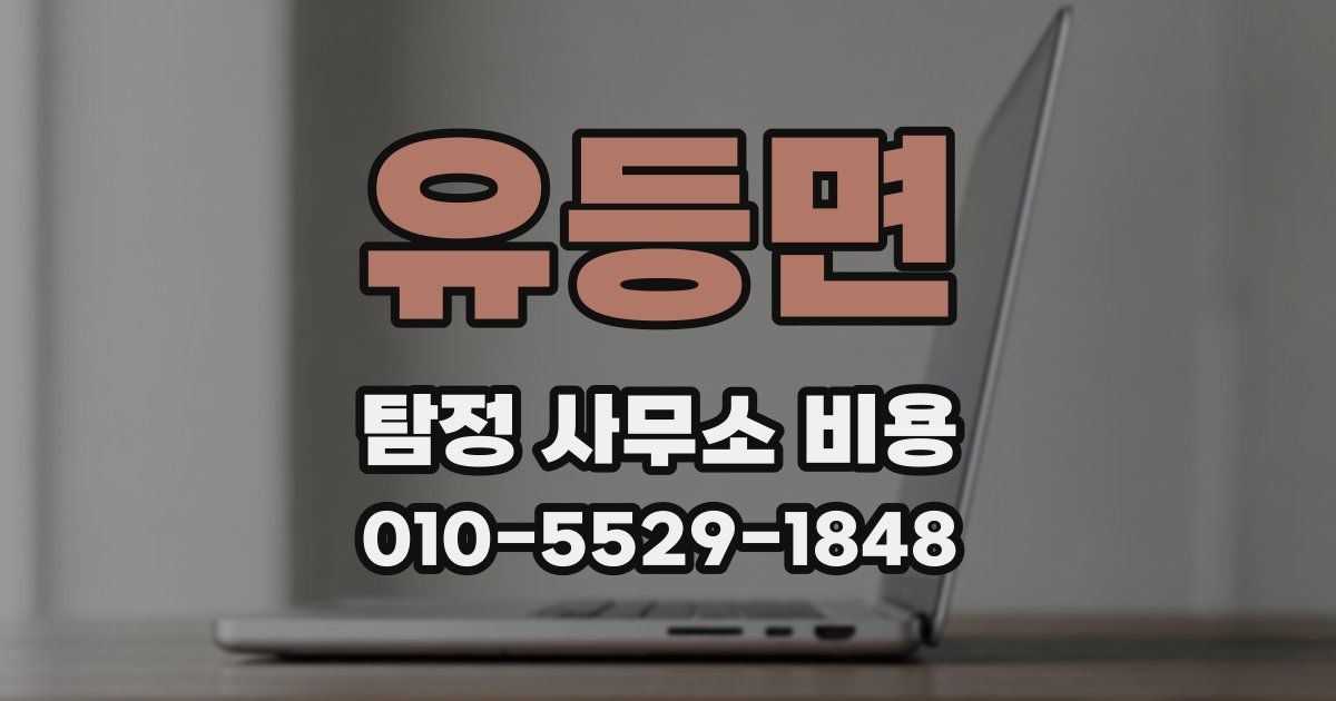 유등면 탐정 사무소 비용