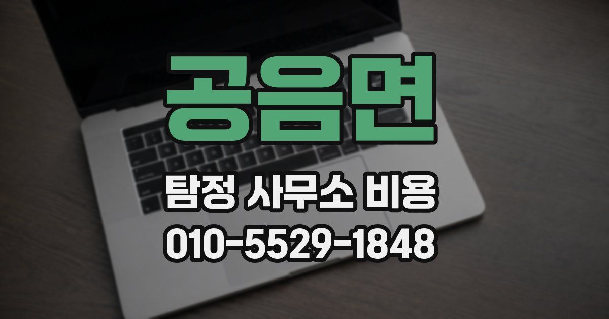 공음면 탐정 사무소 비용