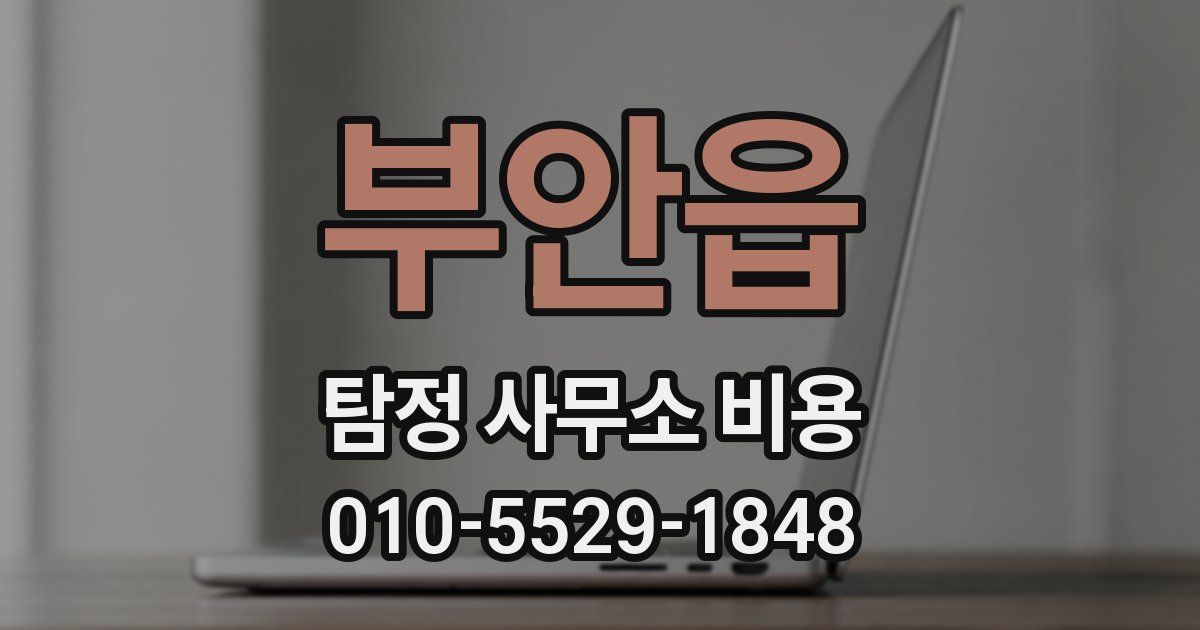 부안읍 탐정 사무소 비용