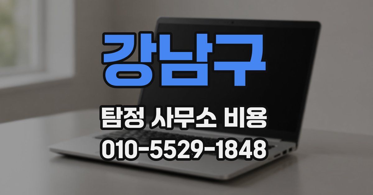 강남구 탐정 사무소 비용