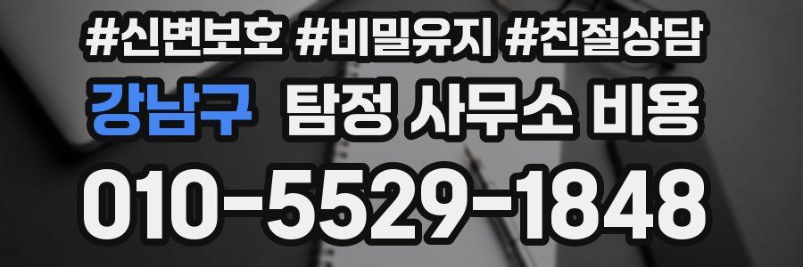 강남구 탐정 사무소 비용