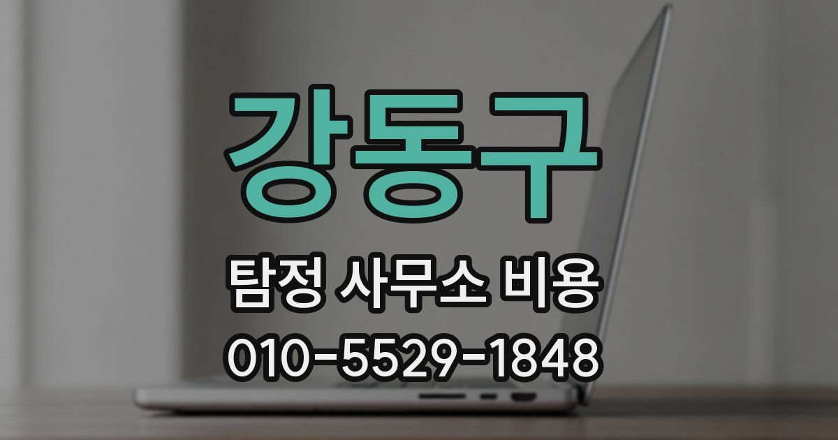 강동구 탐정 사무소 비용