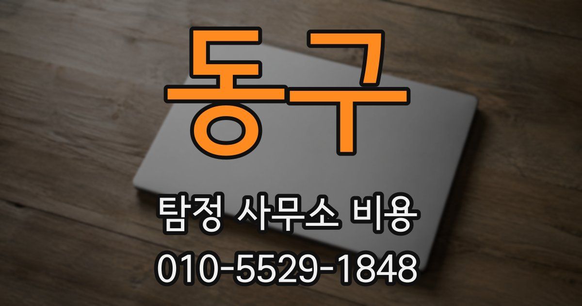 동구 탐정 사무소 비용