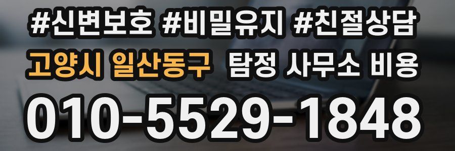고양시 일산동구 탐정 사무소 비용