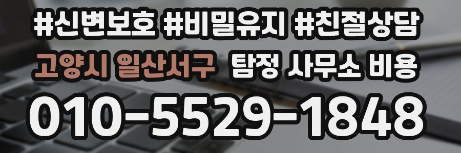 고양시 일산서구 탐정 사무소 비용