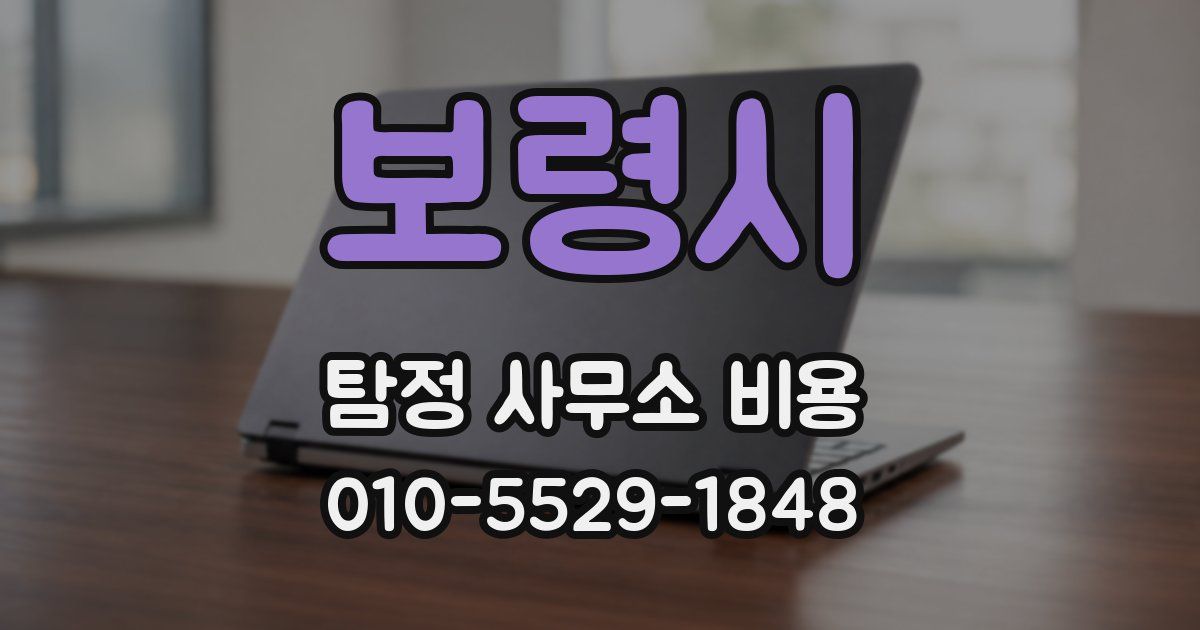 보령시 탐정 사무소 비용