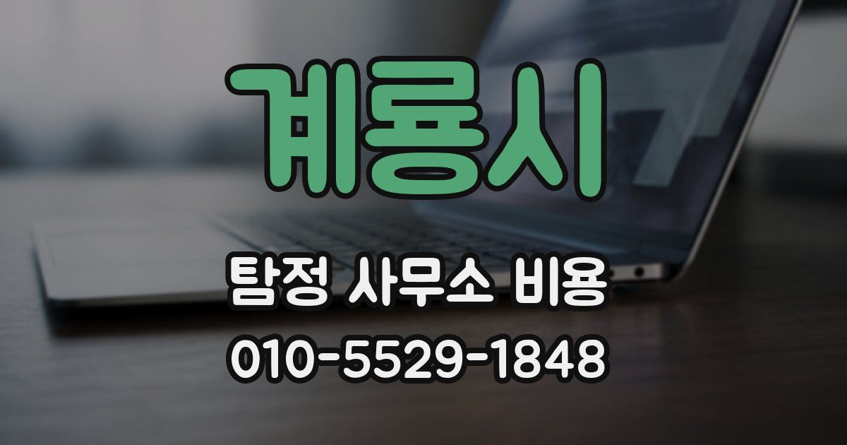 계룡시 탐정 사무소 비용