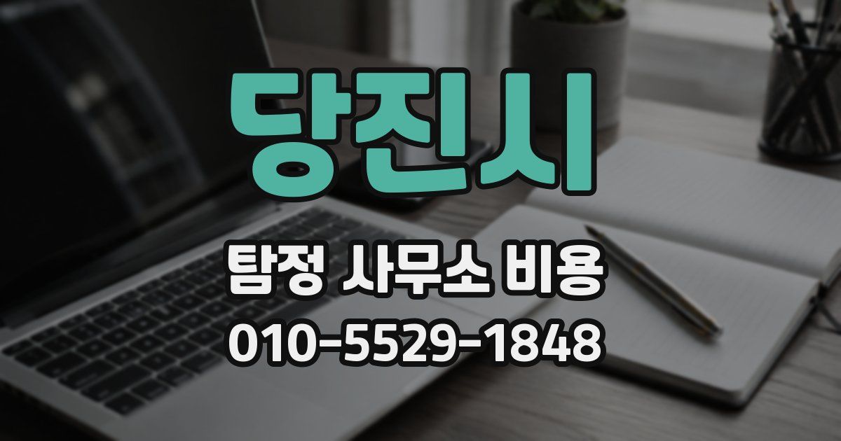 당진시 탐정 사무소 비용