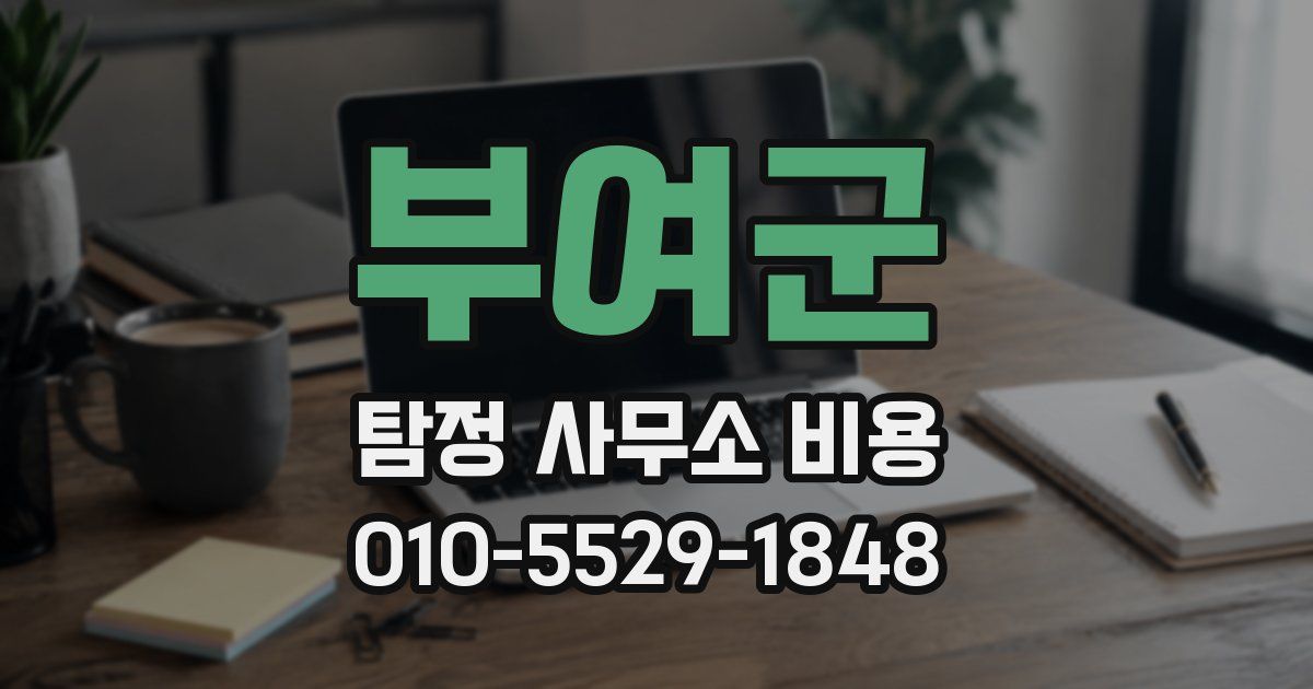 부여군 탐정 사무소 비용