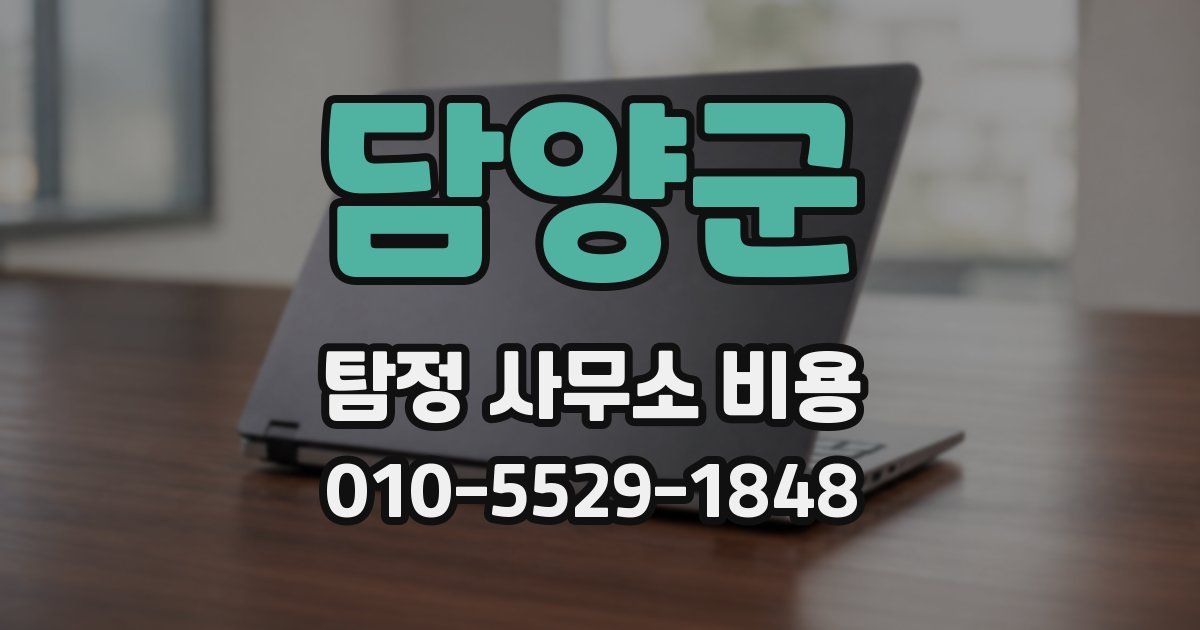 담양군 탐정 사무소 비용