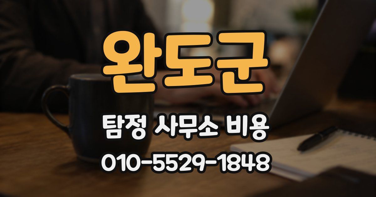 완도군 탐정 사무소 비용