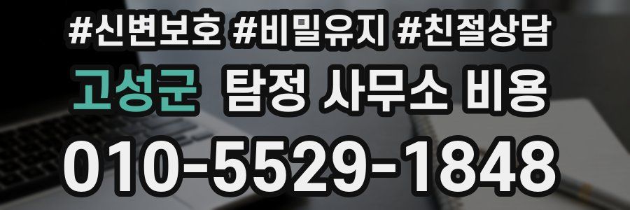 고성군 탐정 사무소 비용