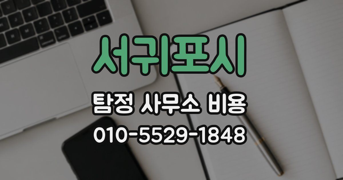 서귀포시 탐정 사무소 비용