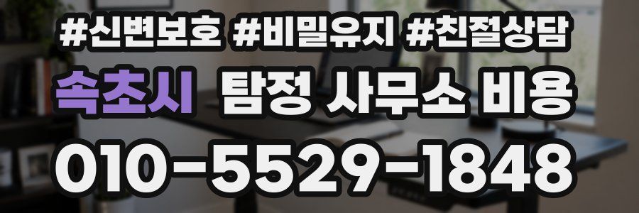 속초시 탐정 사무소 비용