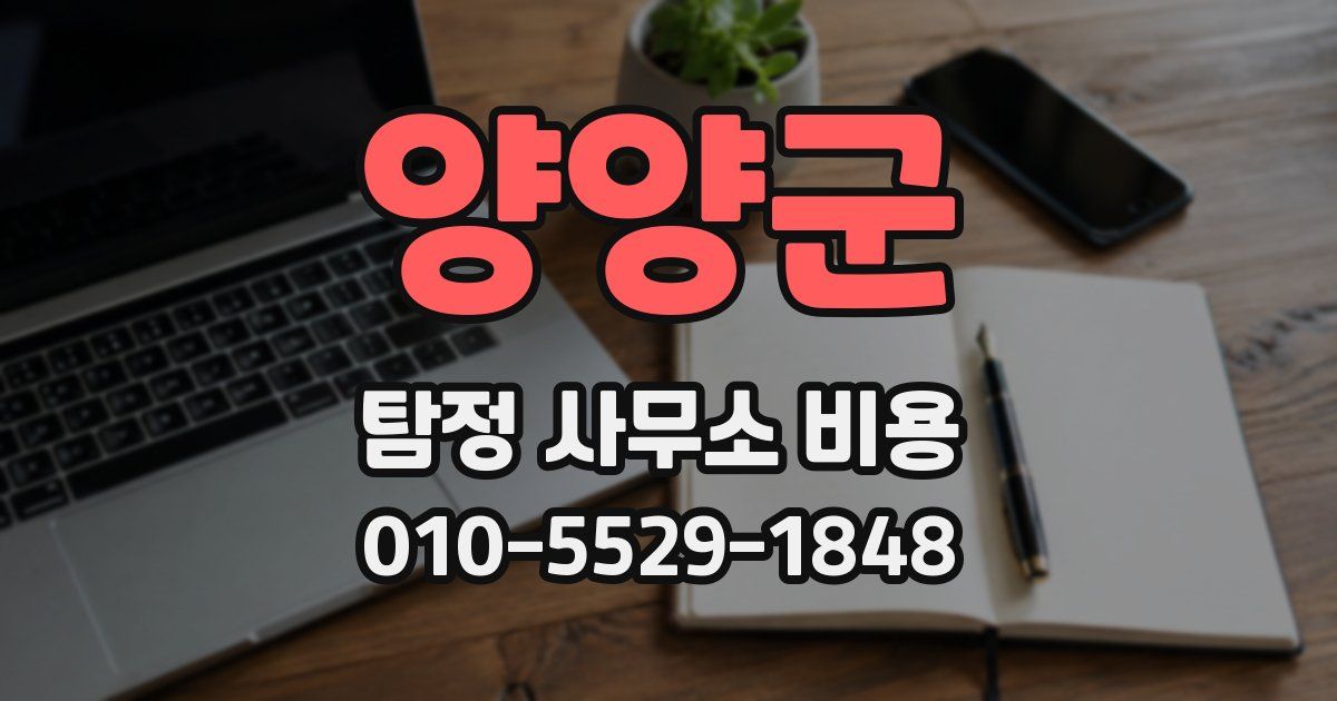 양양군 탐정 사무소 비용