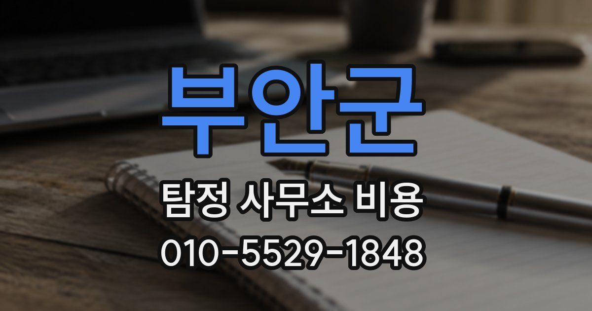 부안군 탐정 사무소 비용