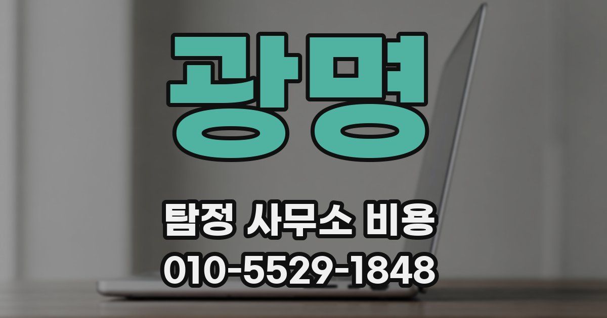 광명 탐정 사무소 비용