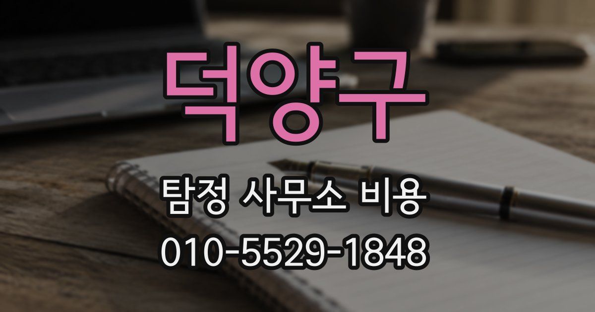 덕양구 탐정 사무소 비용