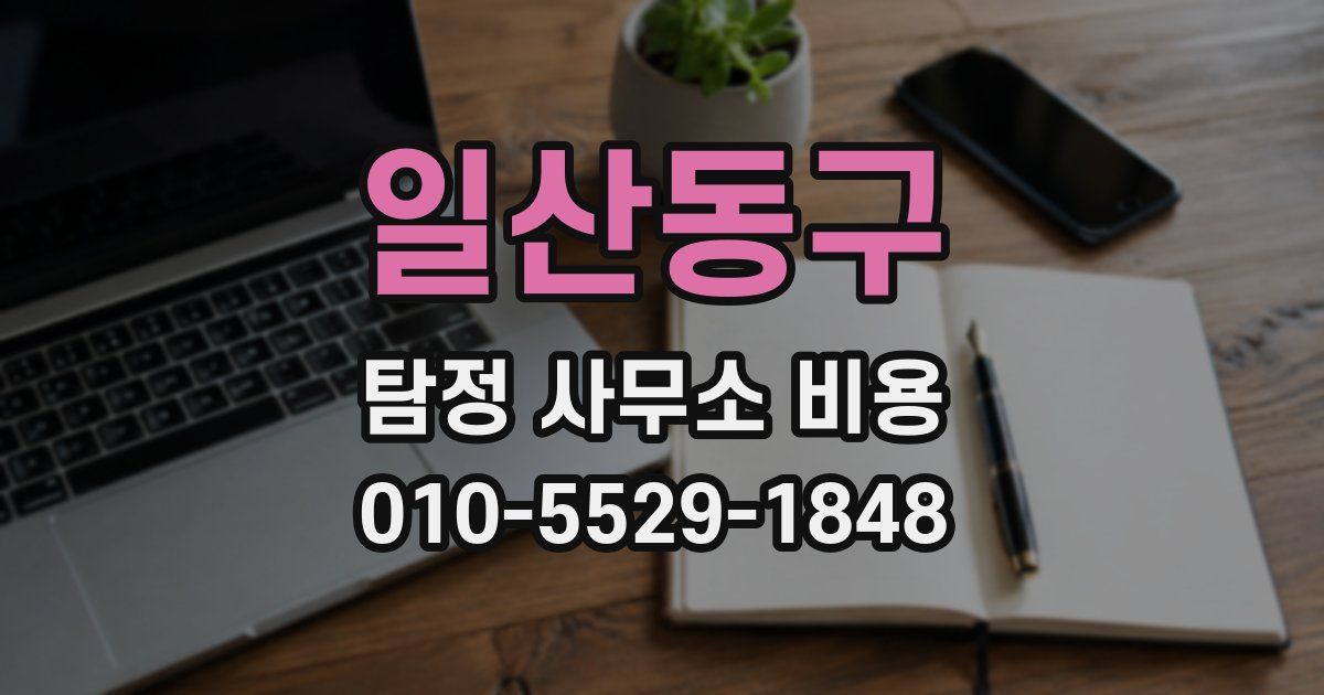 일산동구 탐정 사무소 비용