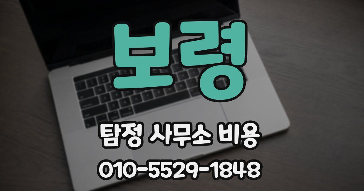 보령 탐정 사무소 비용