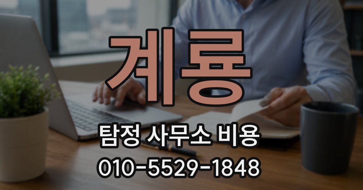 계룡 탐정 사무소 비용