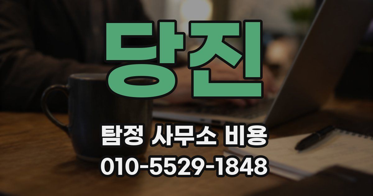 당진 탐정 사무소 비용