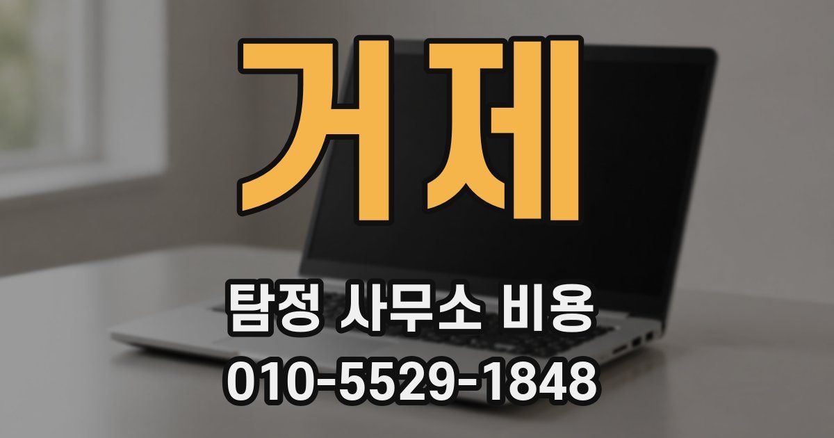 거제 탐정 사무소 비용