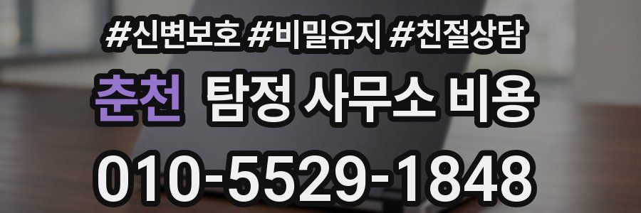 춘천 탐정 사무소 비용