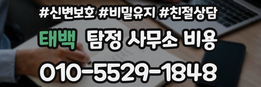 태백 탐정 사무소 비용
