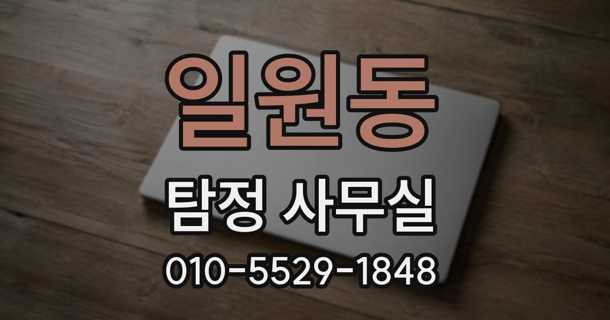 일원동 탐정 사무실