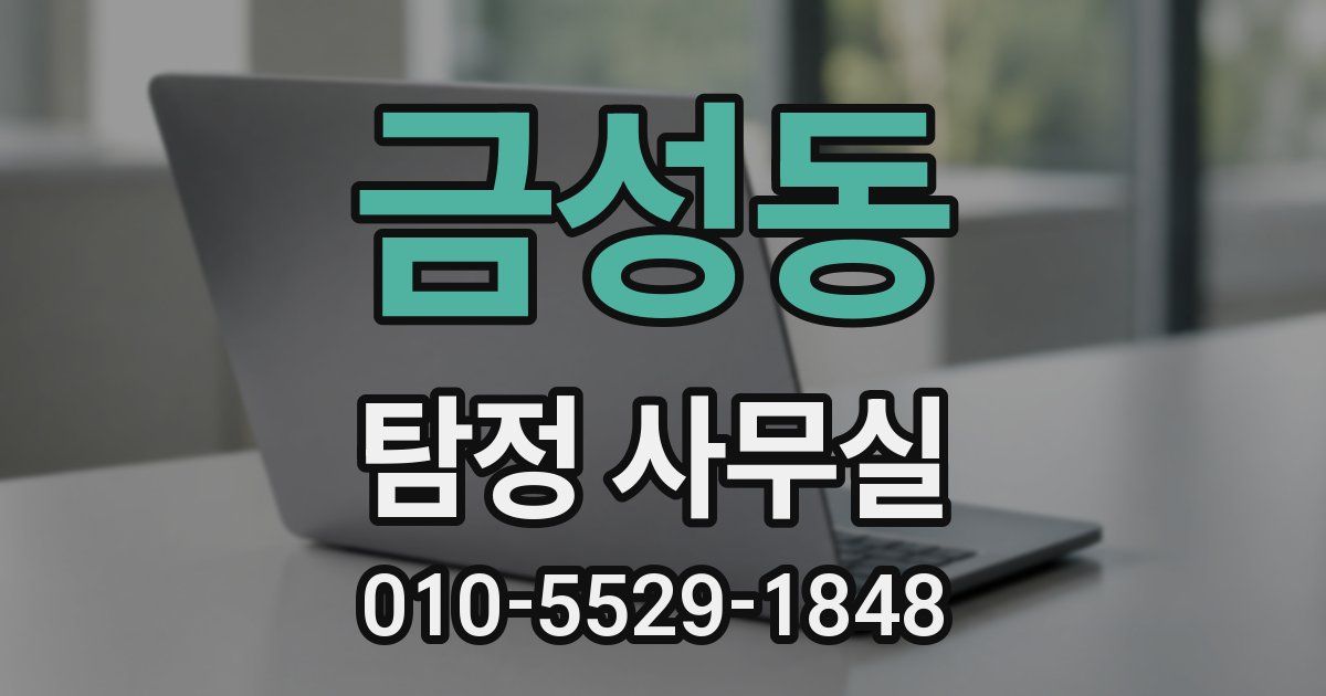 금성동 탐정 사무실
