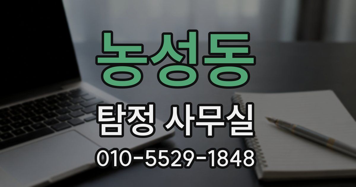 농성동 탐정 사무실
