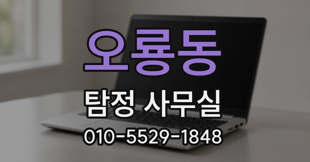 오룡동 탐정 사무실