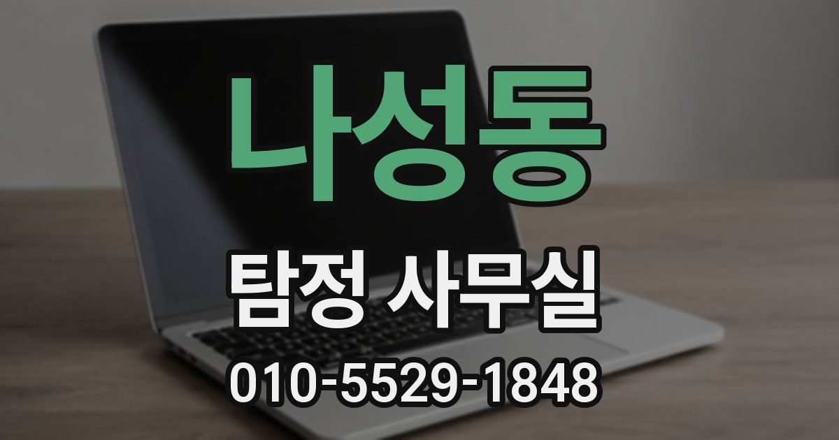 나성동 탐정 사무실