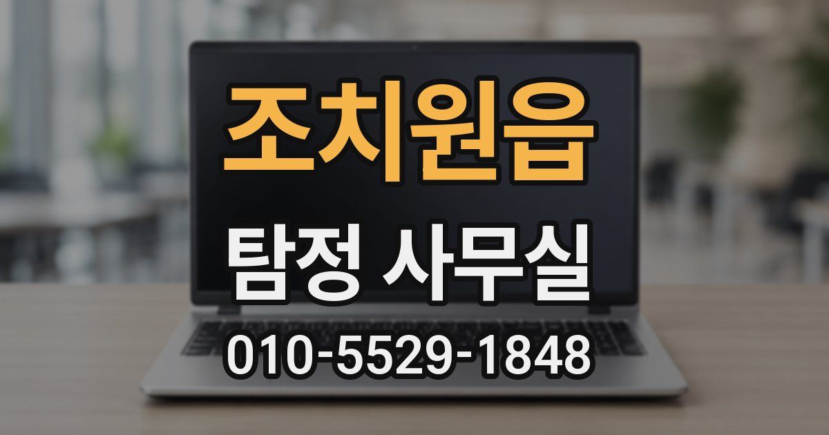 조치원읍 탐정 사무실