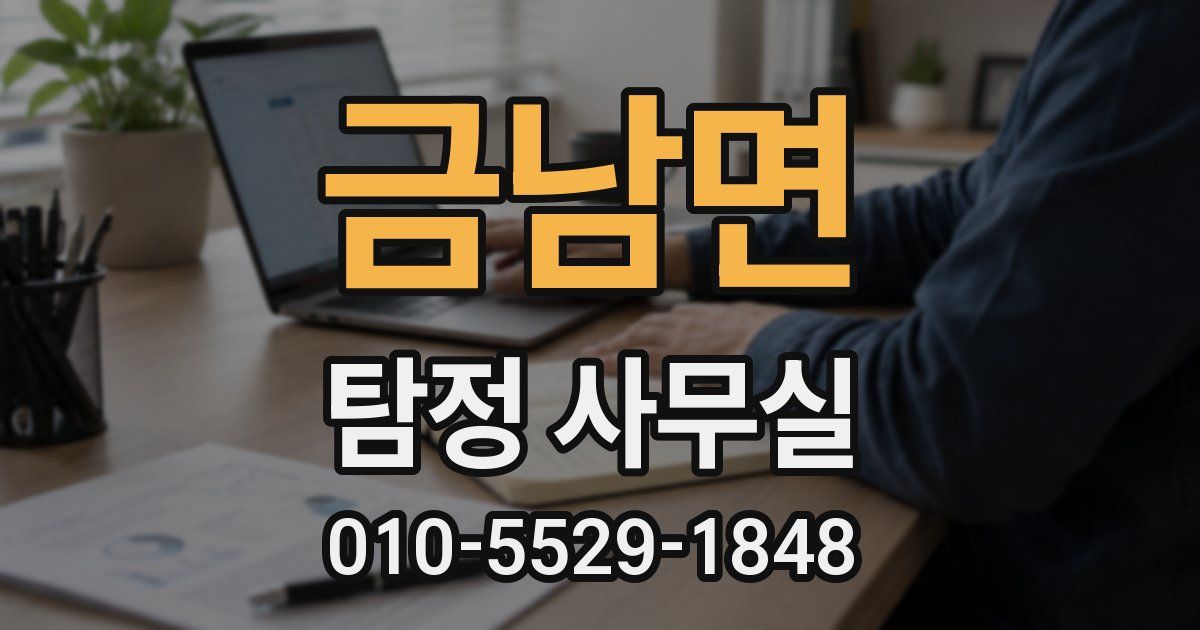 금남면 탐정 사무실