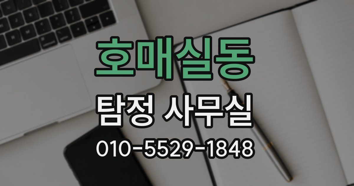 호매실동 탐정 사무실