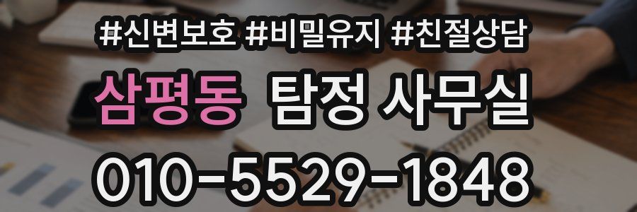 삼평동 탐정 사무실
