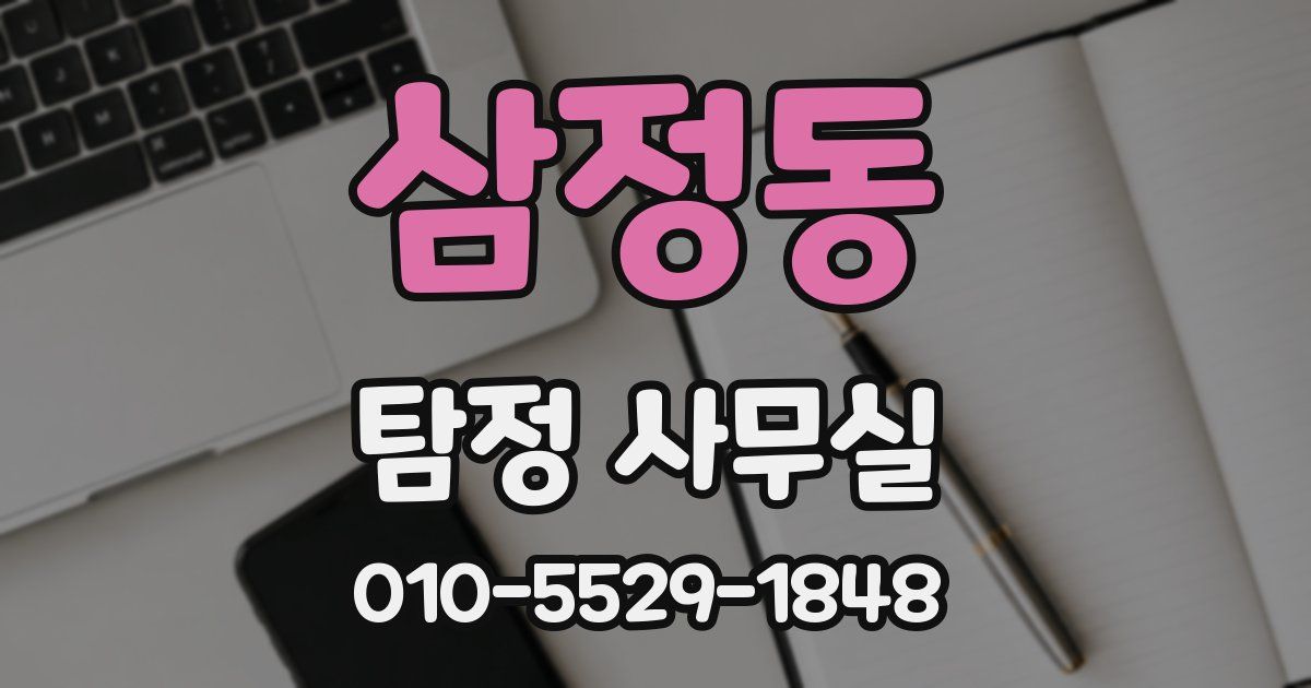 삼정동 탐정 사무실