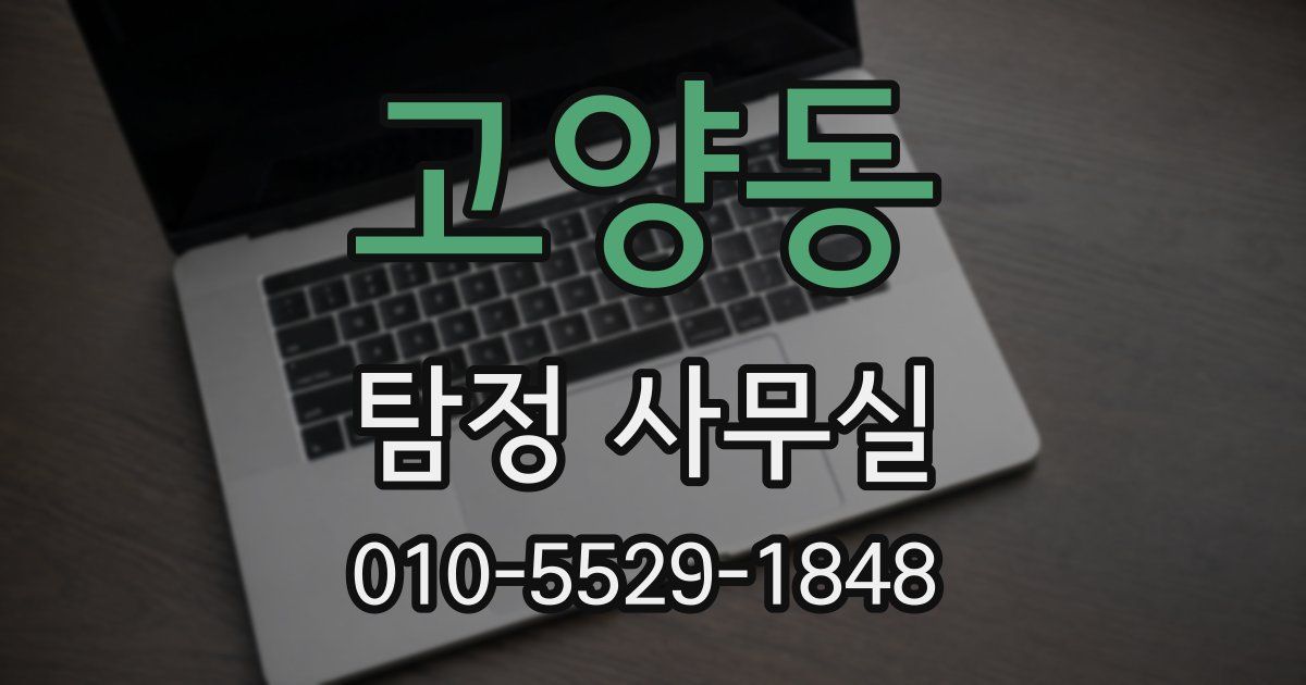 고양동 탐정 사무실