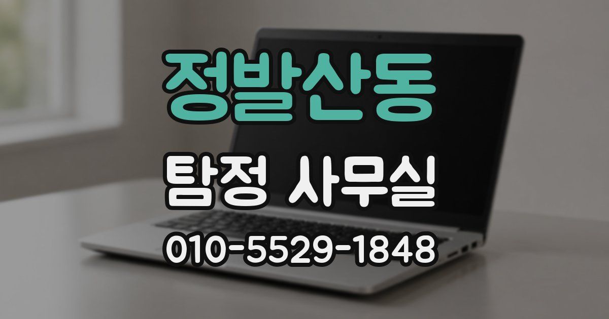 정발산동 탐정 사무실