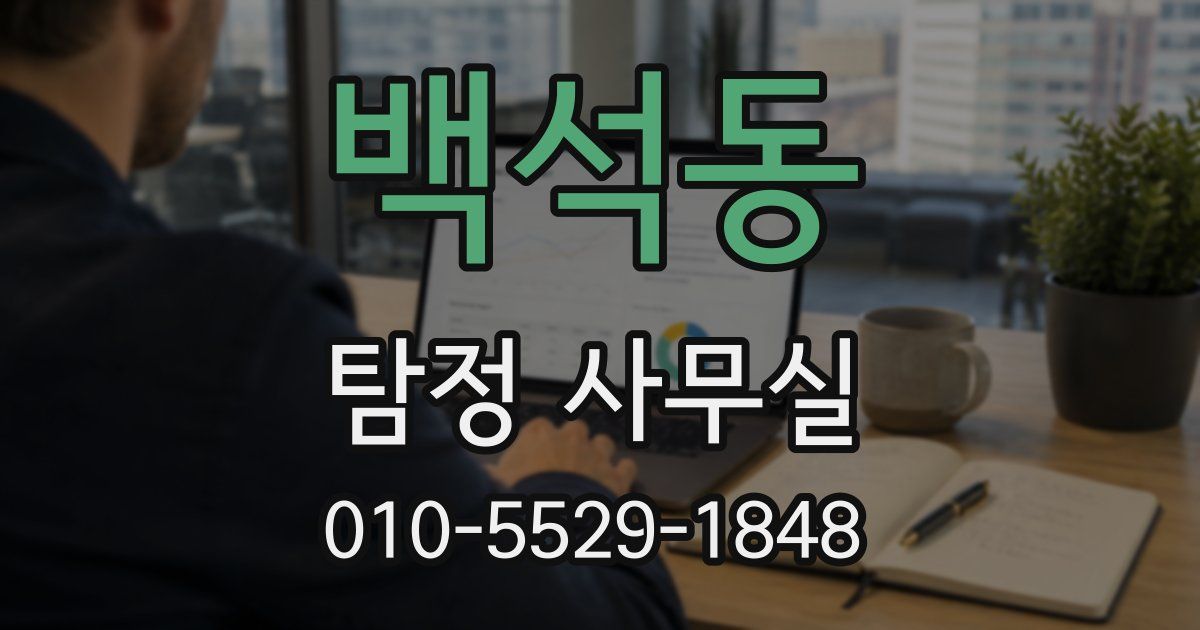 백석동 탐정 사무실